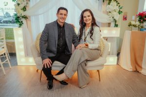 O casal Clayton e Gisele Pajonotti