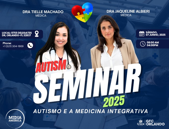 Orlando recebe segunda edição do Seminário em Português sobre Autismo com foco em medicina integrativa e acolhimento familiar