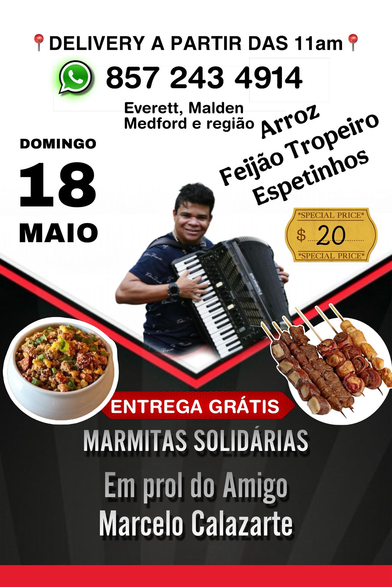 Comunidade se une em campanha solidária para ajudar músico Marcelo Calazarte, detido pela imigração em Massachusetts