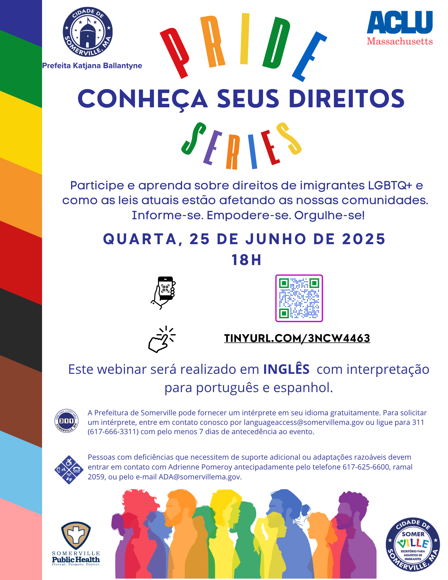 Mês do Orgulho LGBTQ+: evento online oferece treinamento gratuito sobre direitos civis, saúde e inclusão