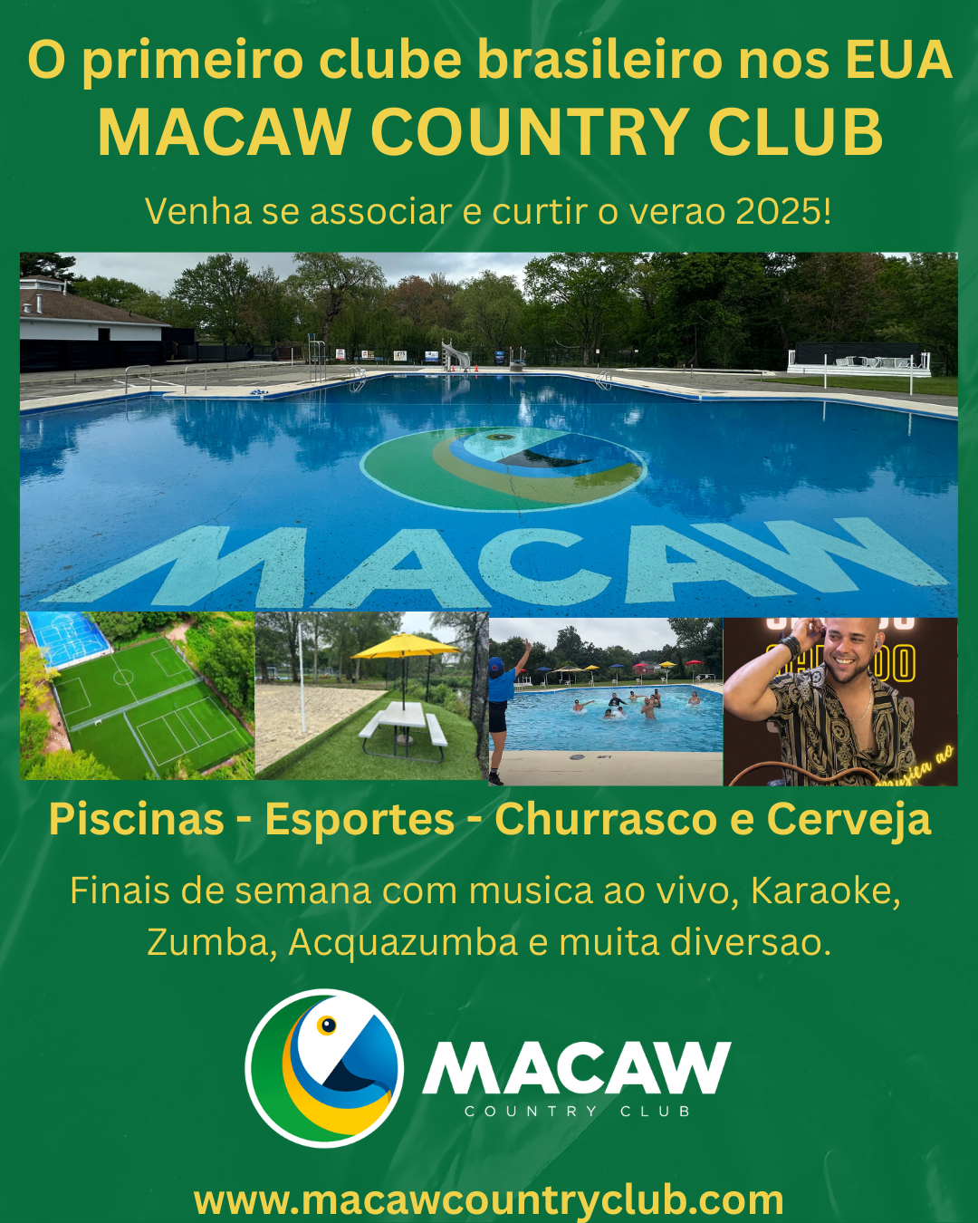 MACAW COUNTRY CLUB: O Primeiro Clube Brasileiro nos EUA Abre Temporada de Verão 2025 em Grande Estilo
