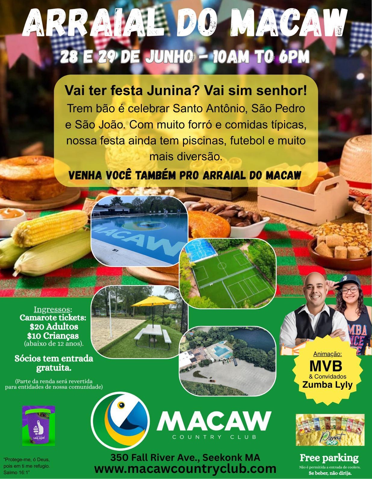 Festa Junina no Macaw Country Club promete diversão para toda a família em Seekonk (MA)