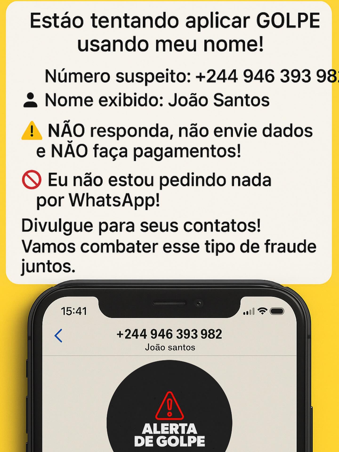Empresário João Borracheiro alerta sobre golpe usando seu nome no WhatsApp