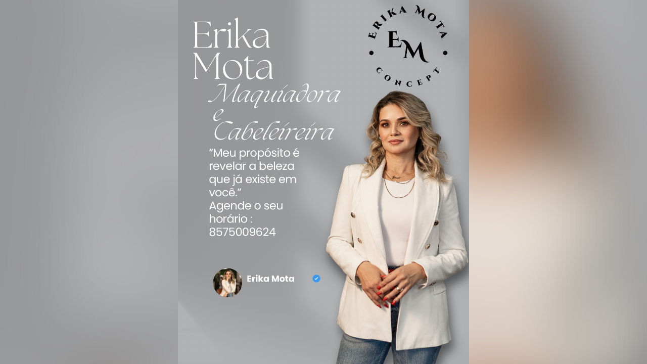 Erika Mota – Maquiadora e Cabeleireira em Massachusetts