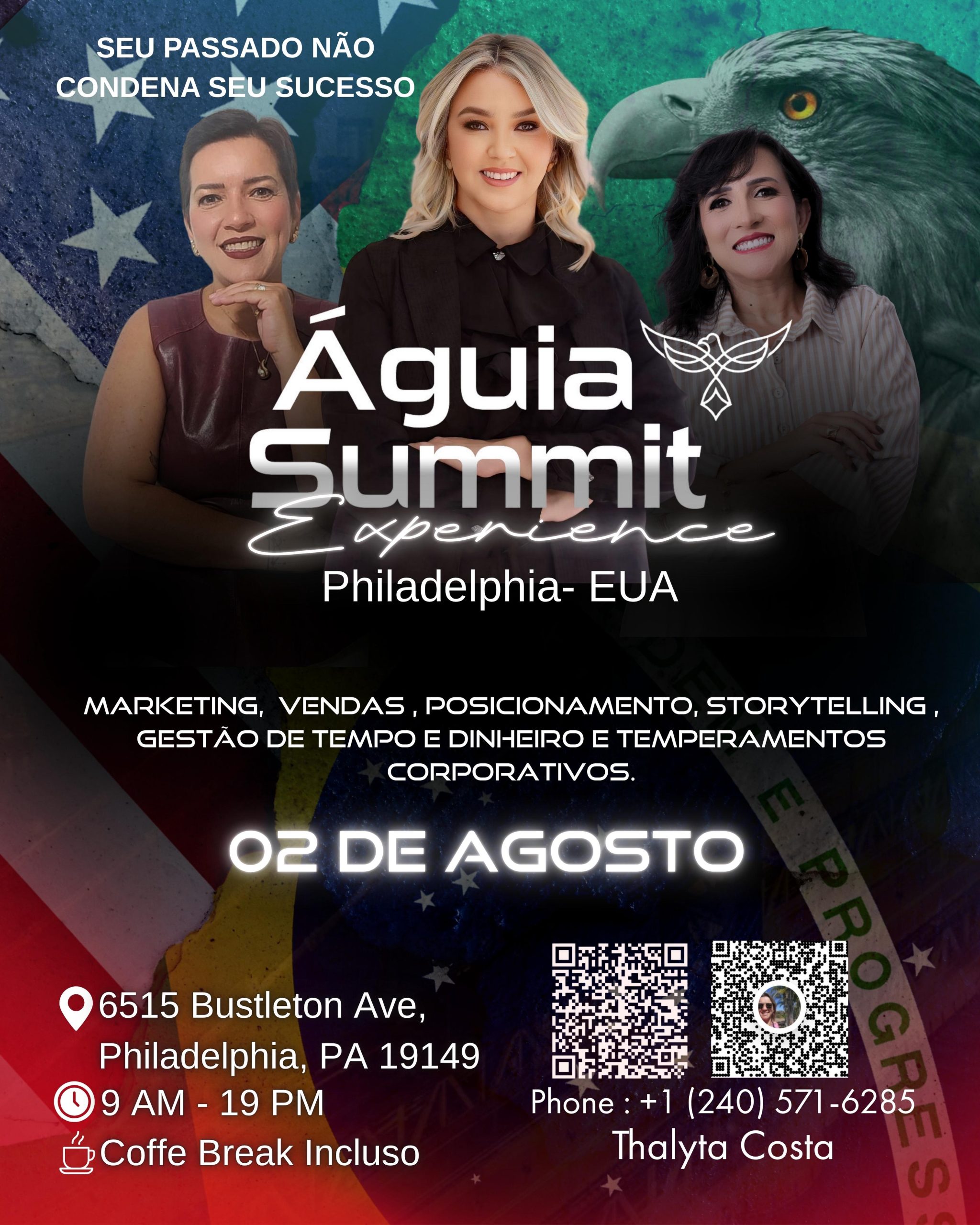 Evento Águia Summit Experience chega à Filadélfia (PA) com foco em liderança e sucesso corporativo