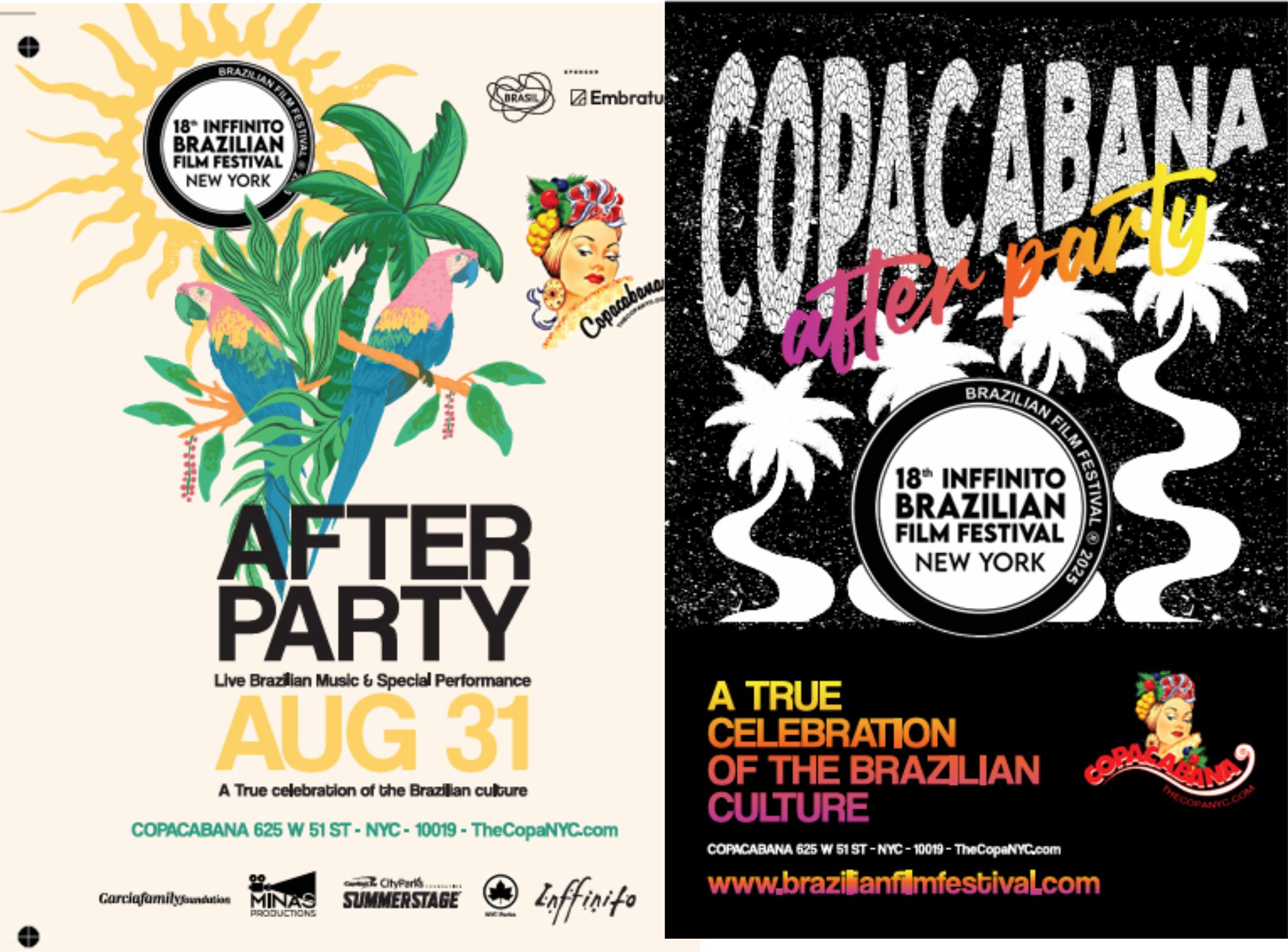 Festival de Cinema Brasileiro em Nova York terá “after party” de encerramento no Copacabana