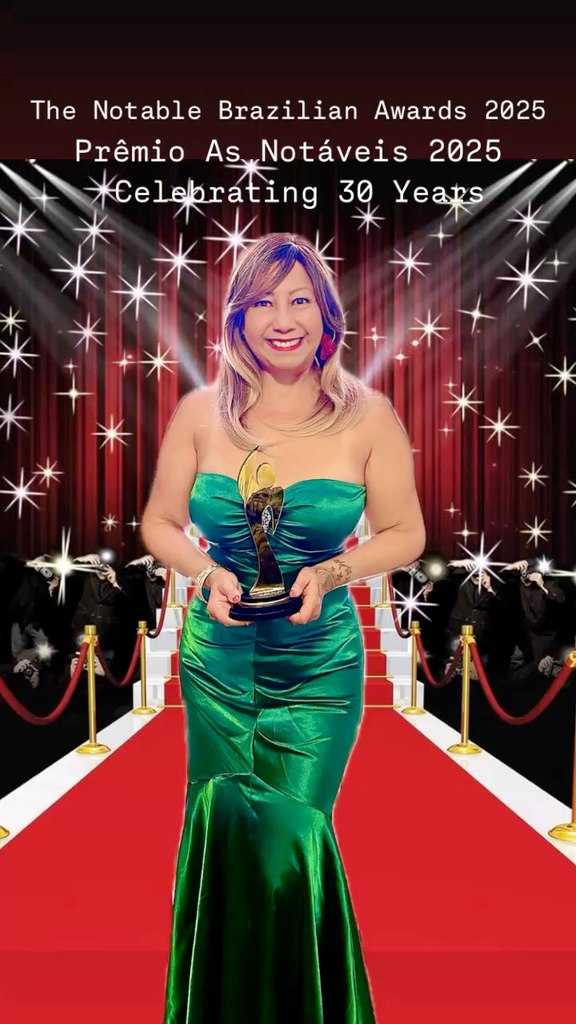 Joanna Nova York é homenageada no Notable Brazilian Award em Nova York