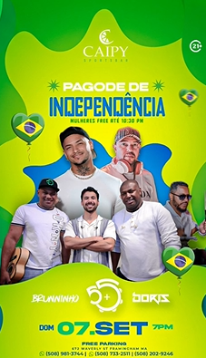 Fim de semana terá cabaré, bailão e pagode no no Caipy em Framingham