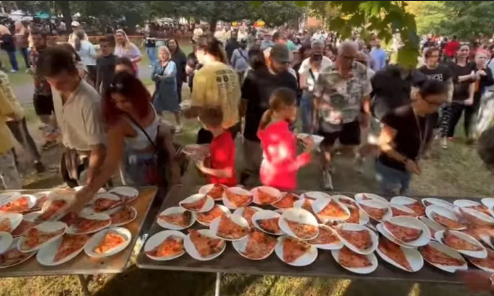 New Haven (CT) bate recorde mundial com maior festa de pizza do mundo
