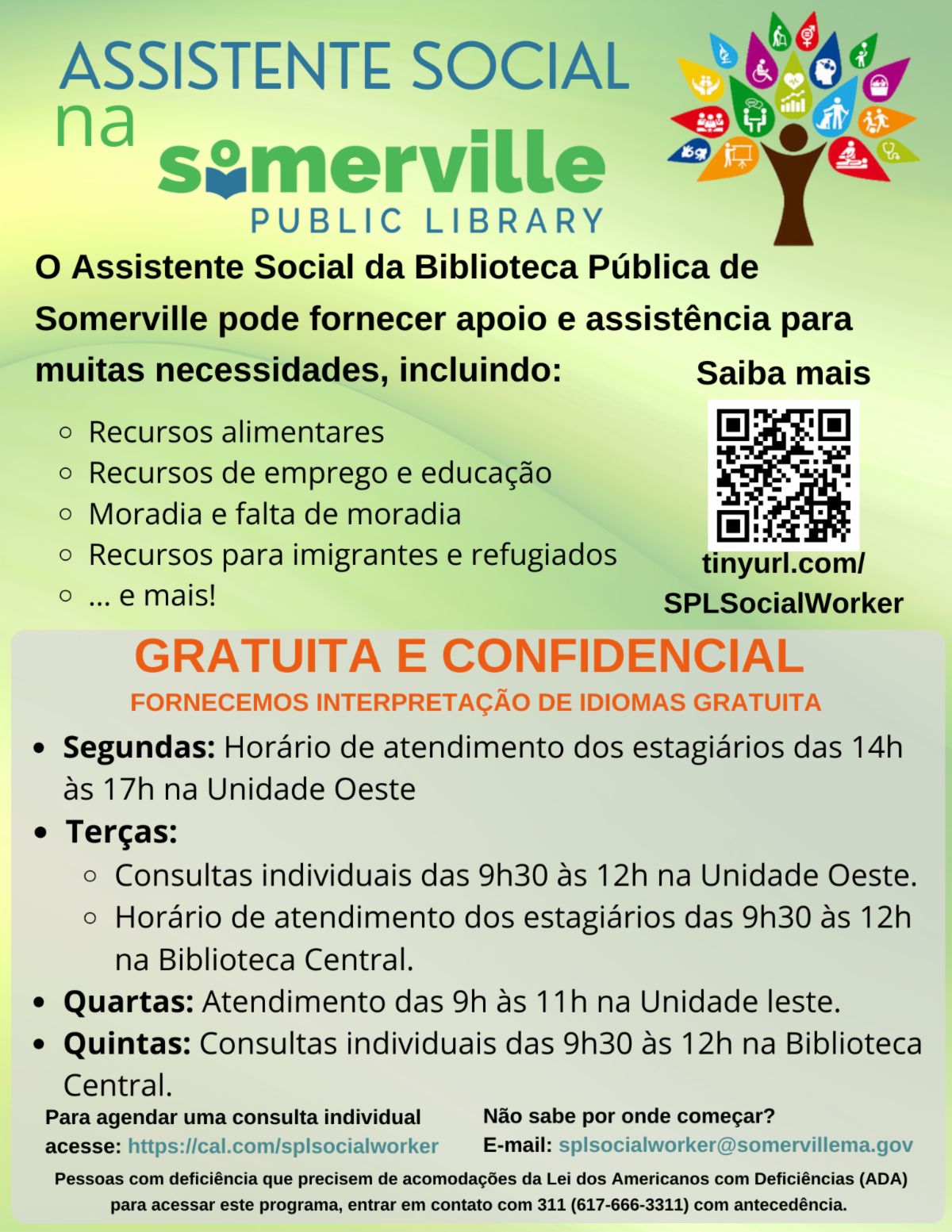 Evento de assistência gratuita acontece na Biblioteca Pública de Somerville