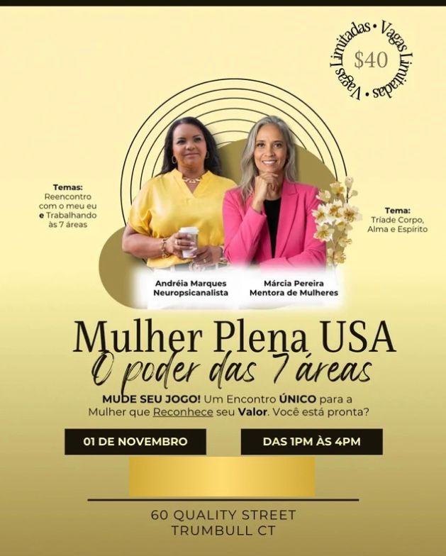 Coluna Gisele: MULHER PLENA USA – O PODER DAS 7 ÁREAS