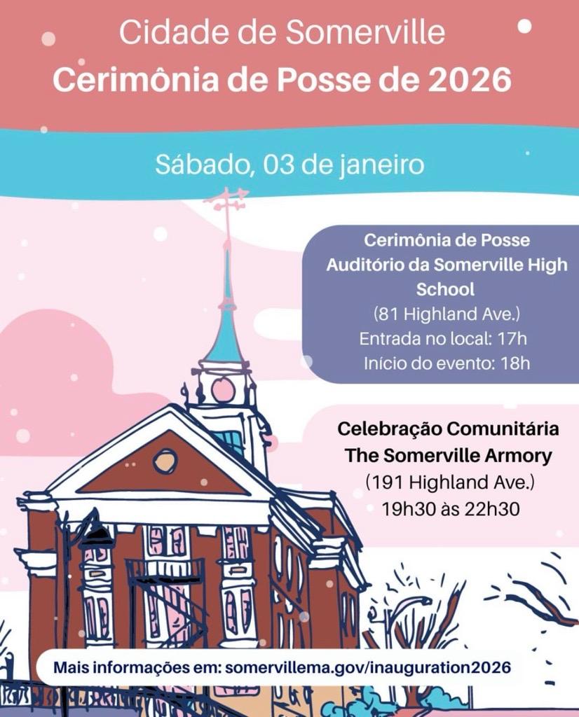 Prefeitura de Somerville convida comunidade para cerimônia de posse de 2026