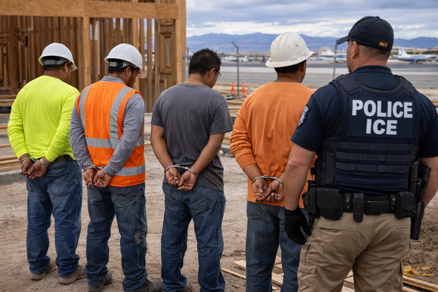 ICE prende quatro imigrantes durante operação em canteiro de obras em Nevada