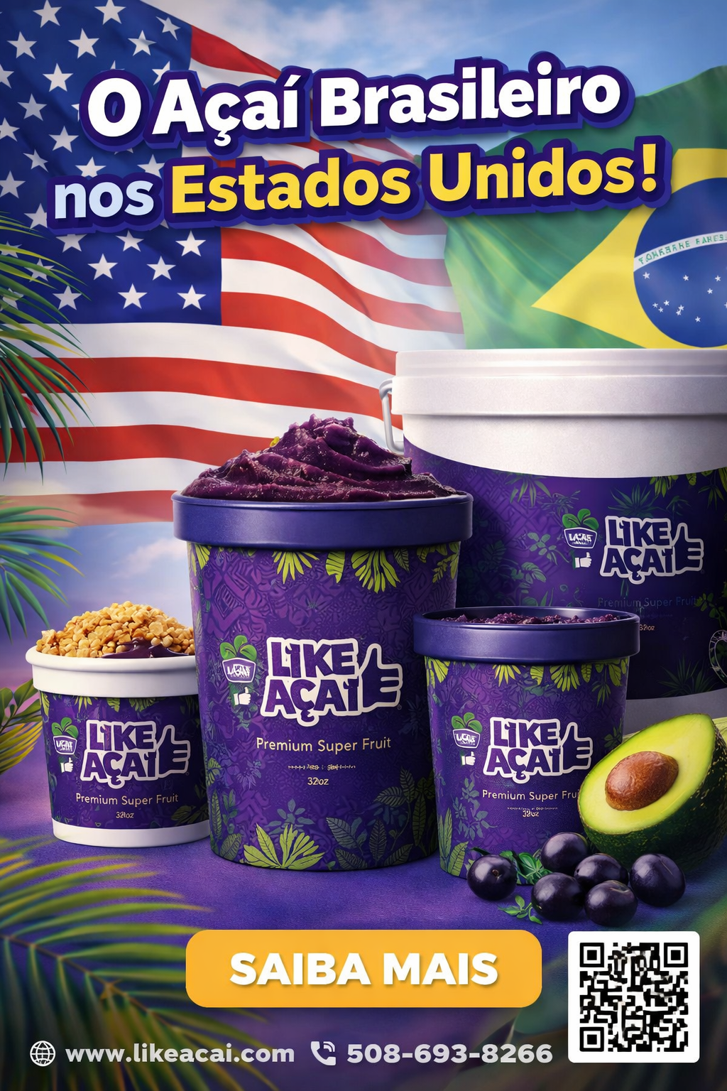 Like Açaí leva o verdadeiro sabor do Brasil aos Estados Unidos