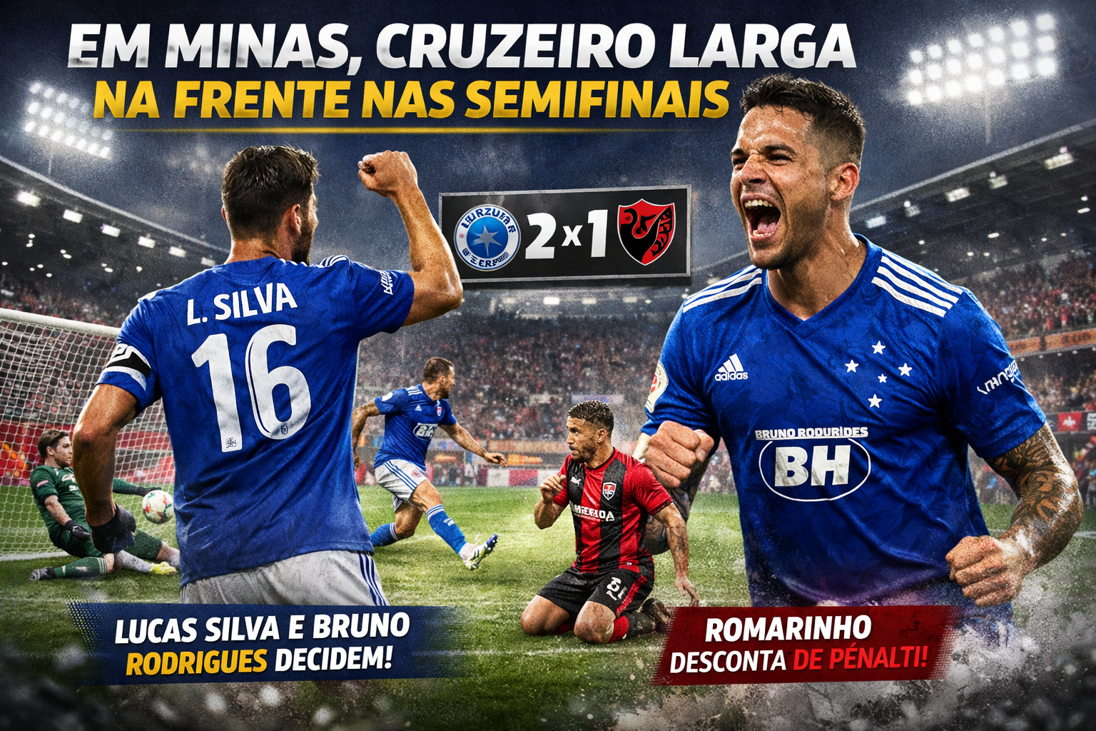 Cruzeiro larga na frente nas semifinais
