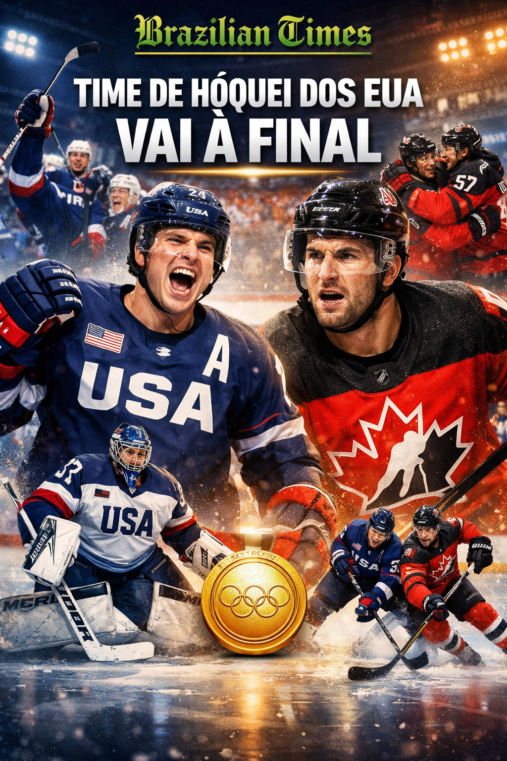 Time de Hóquei dos EUA Vai à Final e Enfrenta o Canadá Pelo Ouro Olímpico
