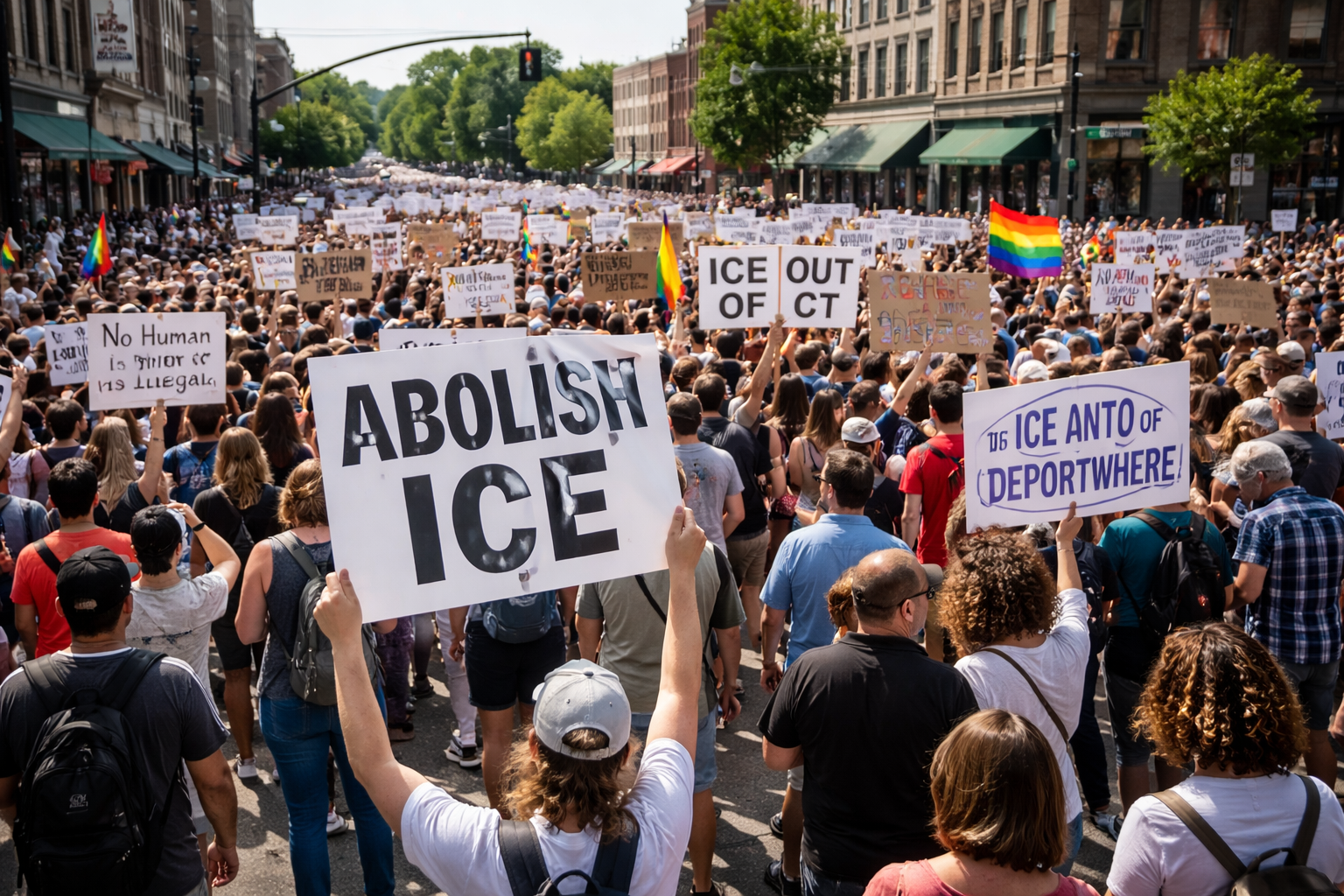 Protestos contra o ICE se espalham por Connecticut