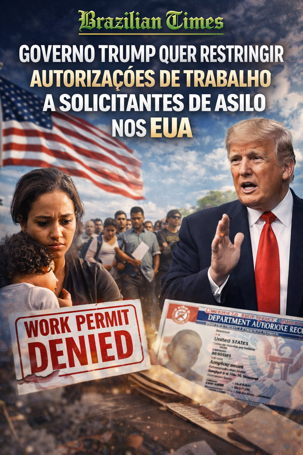 Administração Trump Propõe Limitar Autorizações de Trabalho para Solicitantes de Asilo nos EUA