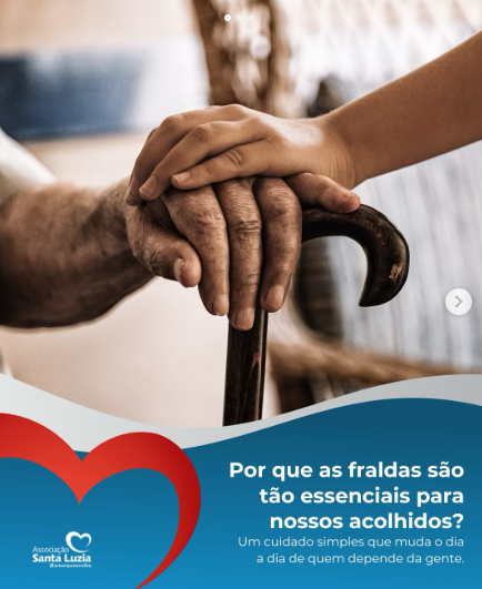 Associação Santa Luzia precisa de doação de fraldas geriátricas