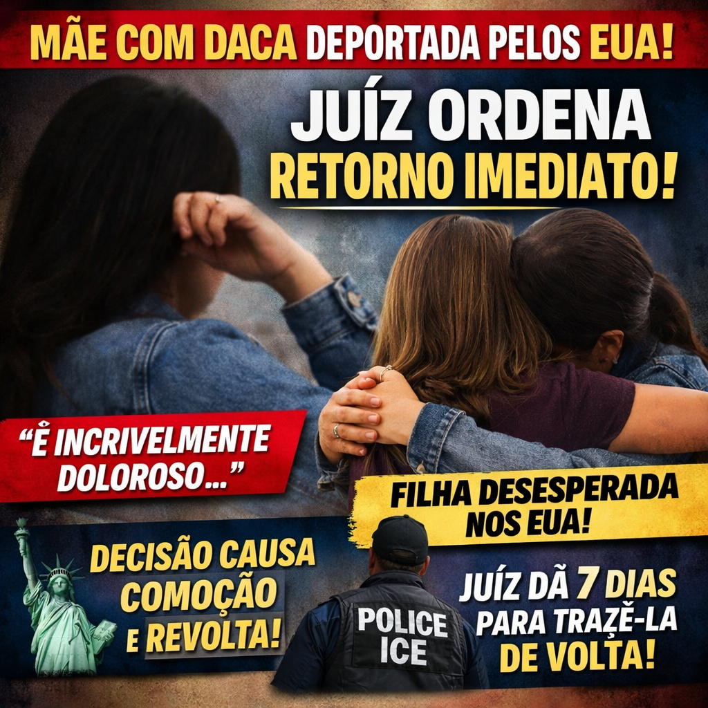 Mãe com DACA é deportada pelos EUA, e juiz ordena retorno imediato: “incrivelmente doloroso”
