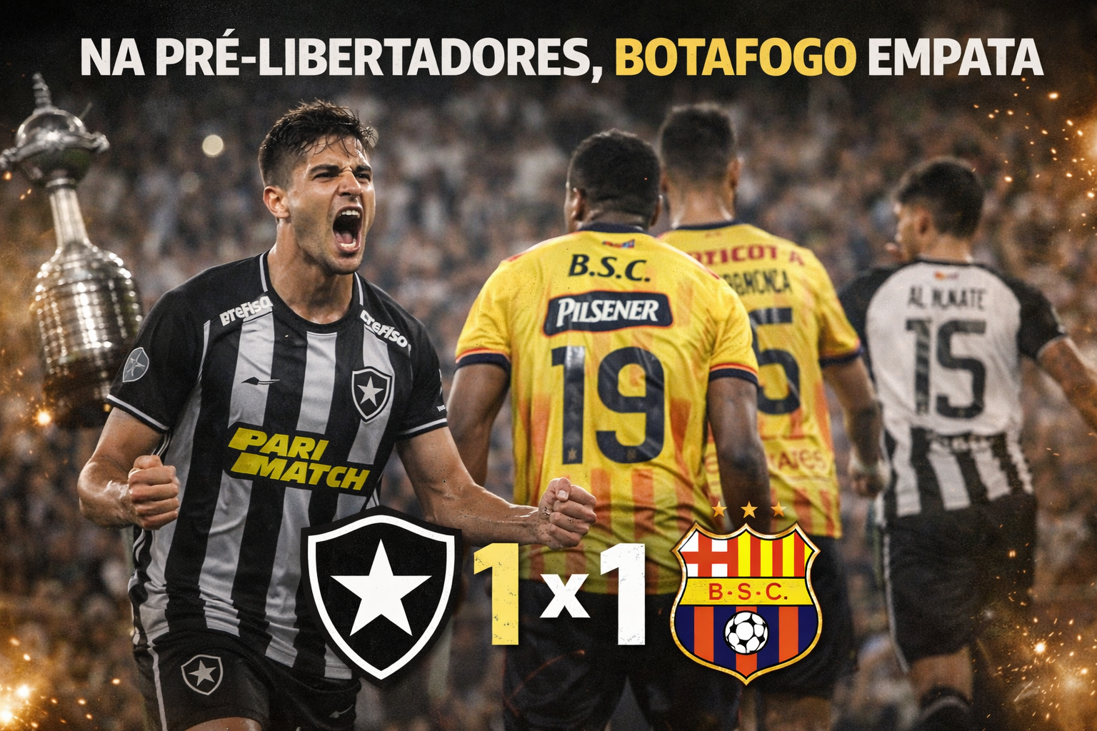 Na pré-libertadores: Botafogo empata