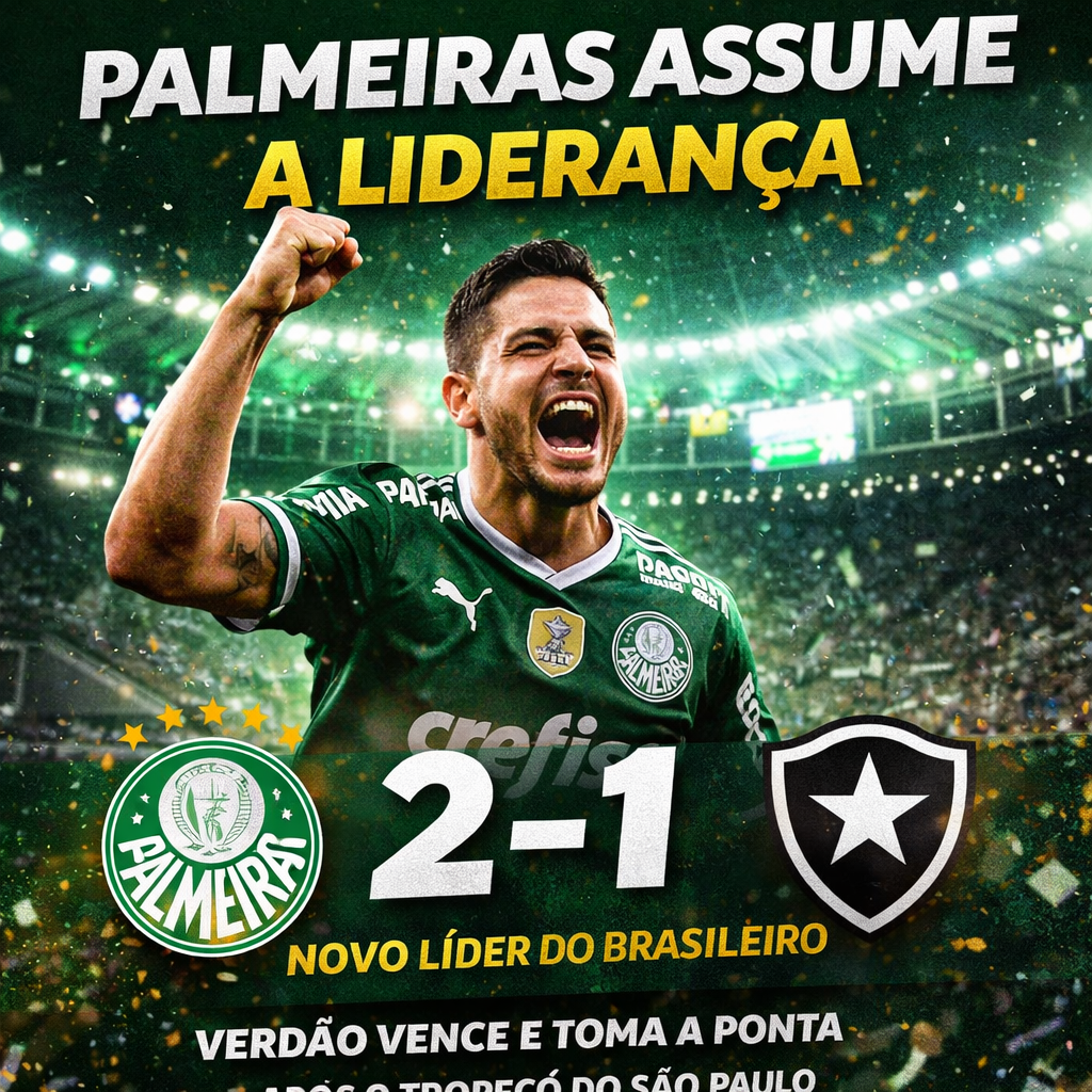 Palmeiras assume a liderança