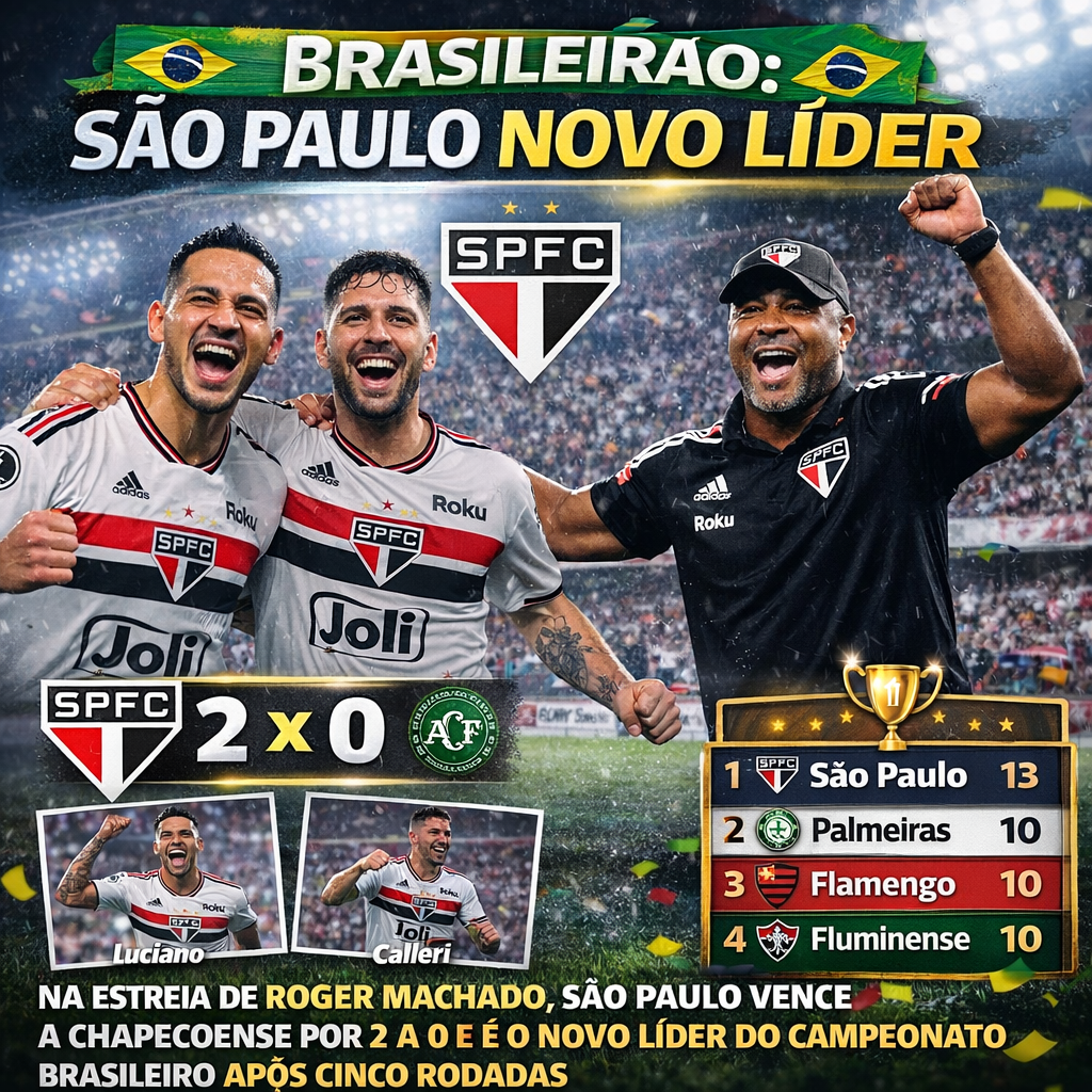 Brasileirão: São Paulo é novo líder