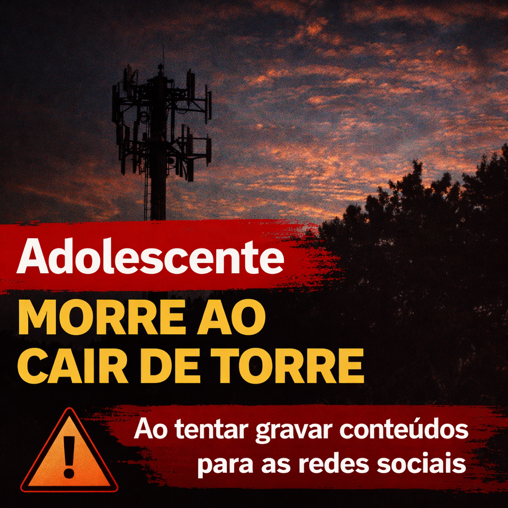 Adolescente morre após cair de torre de celular ao tentar gravar conteúdo para redes sociais