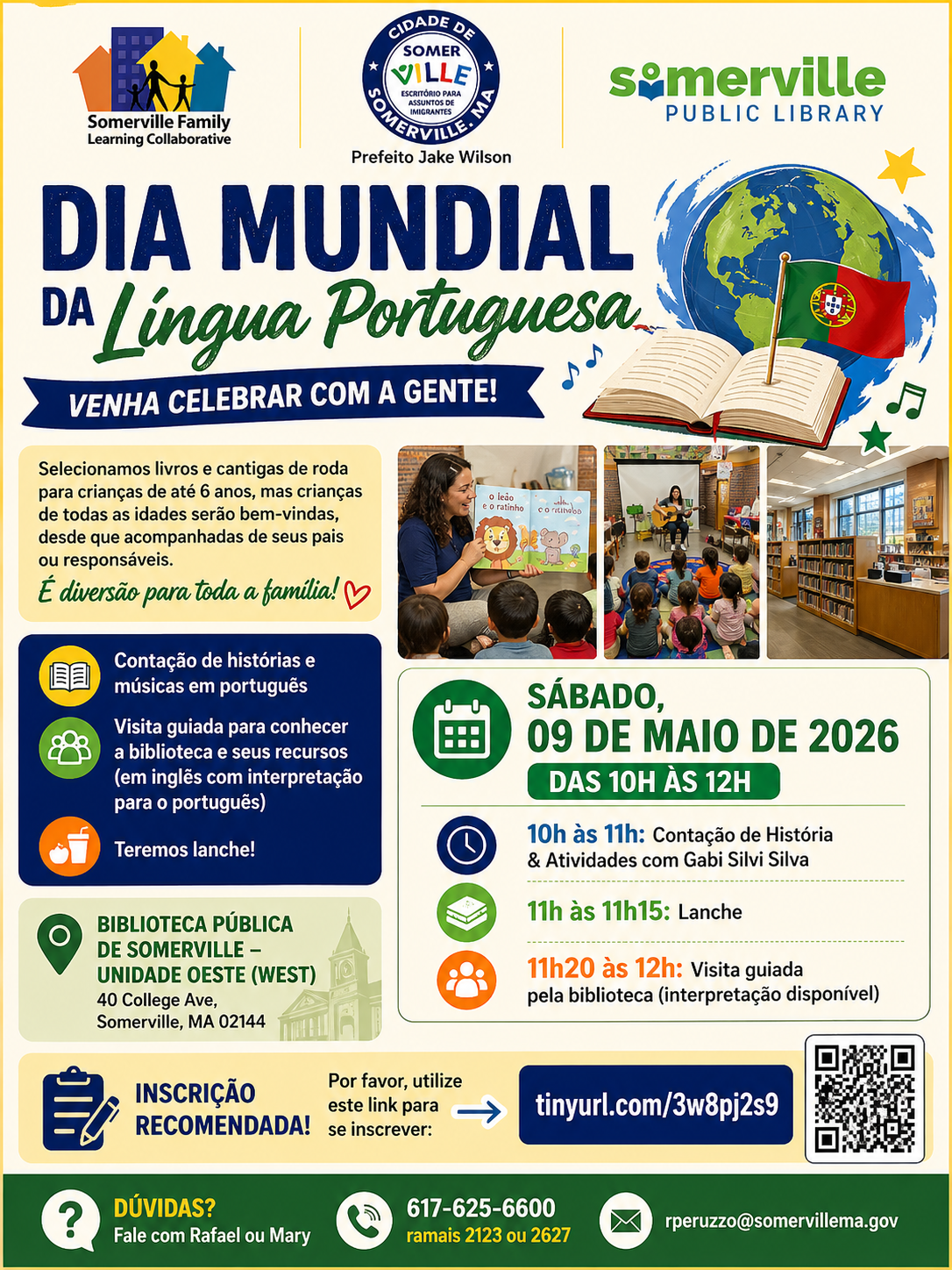Somerville celebra o Dia Mundial da língua portuguesa com evento para famílias