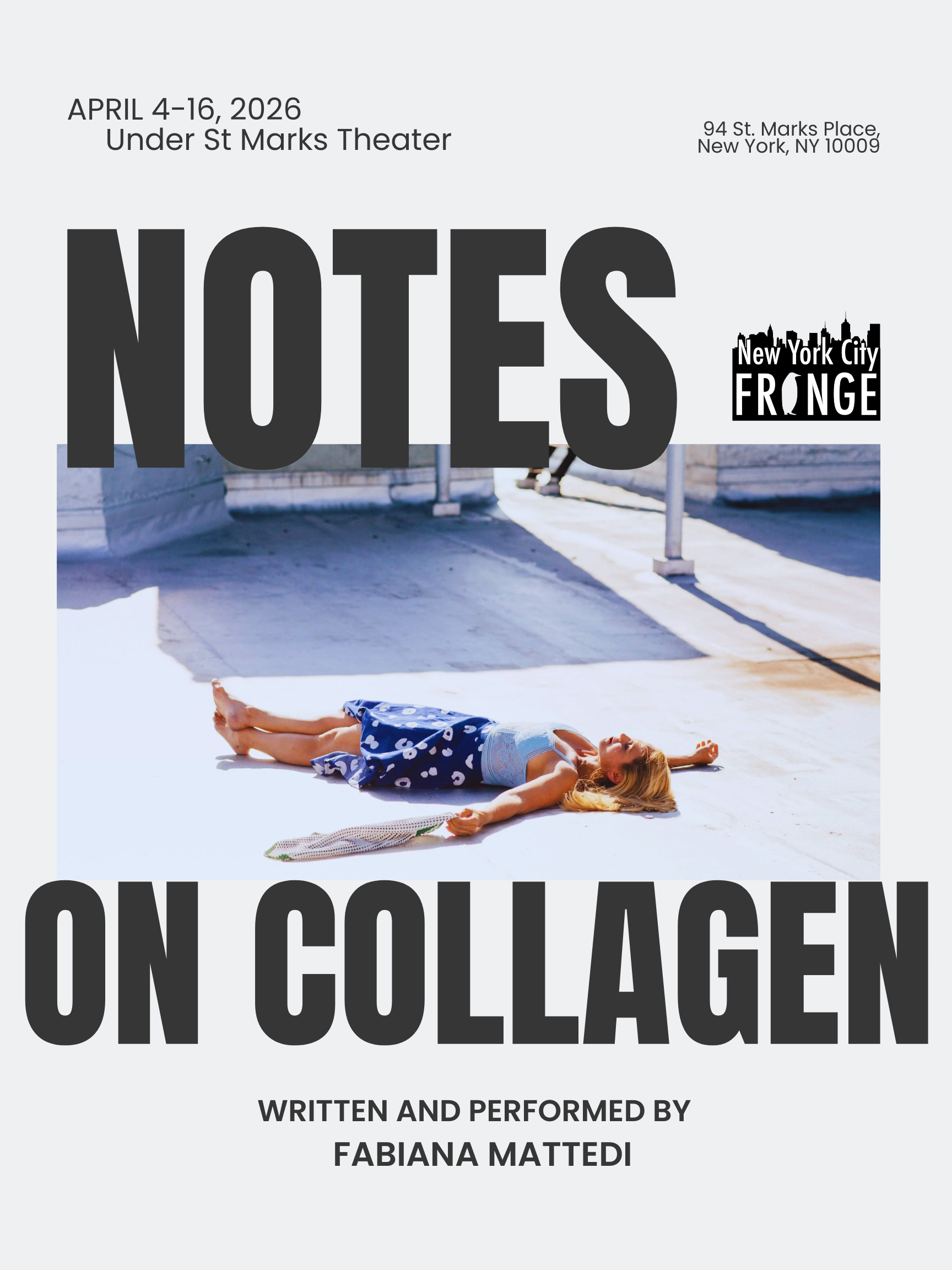 Fabiana Mattedi estreia primeiro monólogo no Festival Fringe de NY