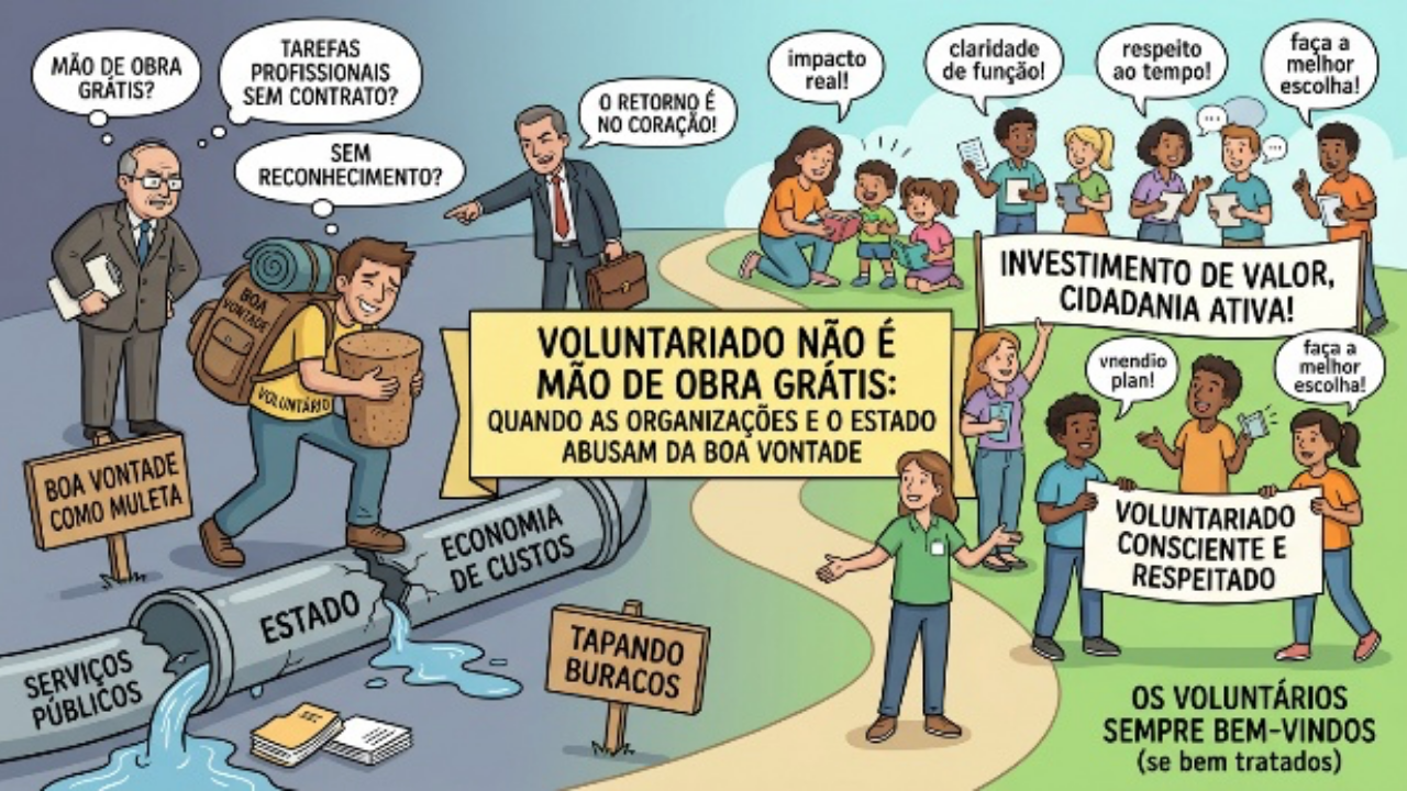 411 – Voluntariado não é “mão de obra grátis”