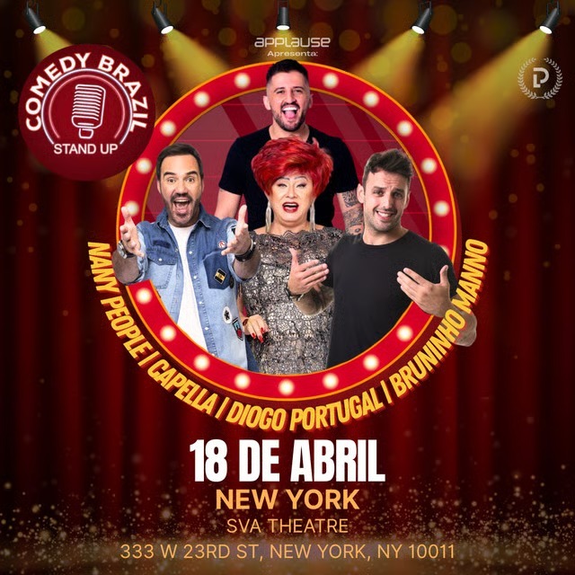 Comedy Brasil Stand-Up reúne grandes nomes da comédia brasileira em Nova York