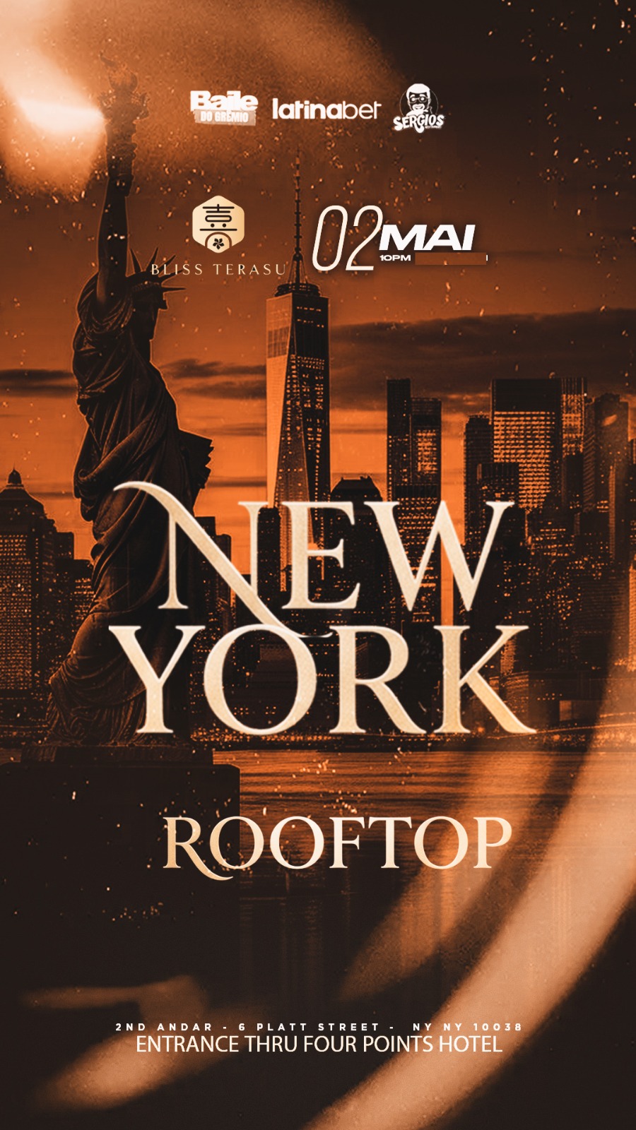 New York Rooftop promete noite exclusiva com vista icônica de Manhattan
