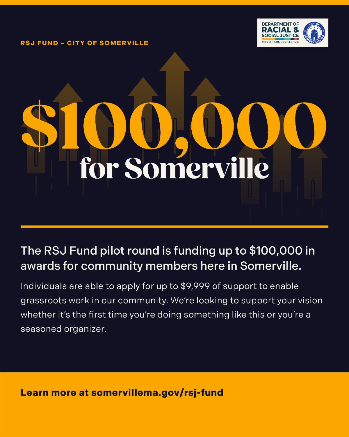 Somerville lança fundo de US$ 100 mil para apoiar projetos comunitários de justiça social e racial