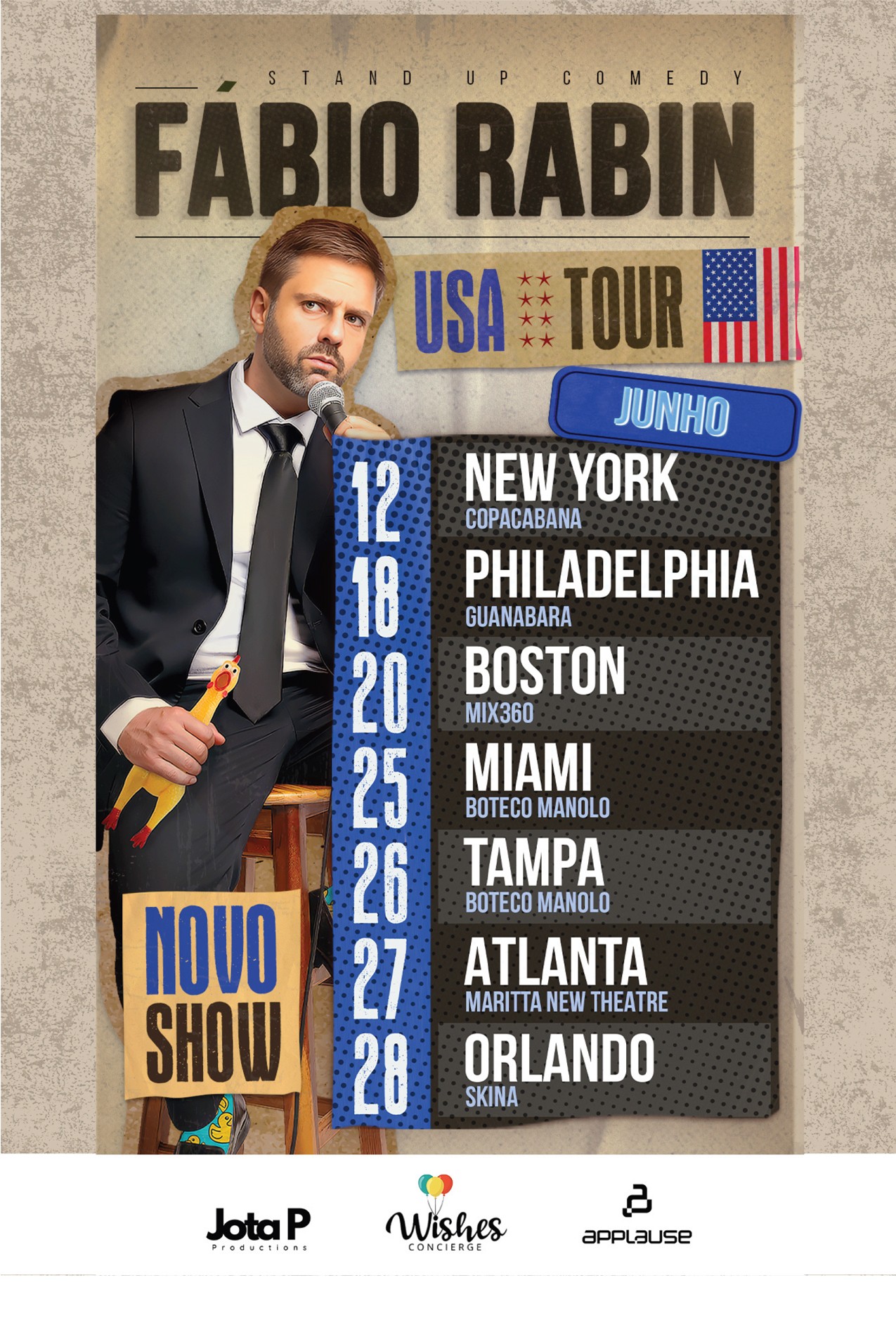 Fábio Rabin traz novo show da turnê pelos EUA e se apresenta em NY no dia 12 de junho