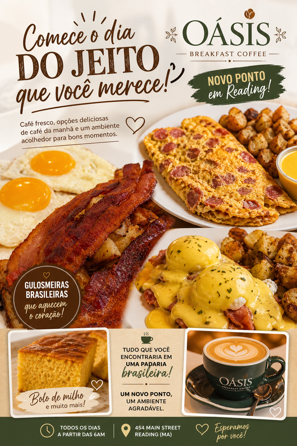 Oásis Breakfast Coffee encanta Reading com sabor brasileiro e ambiente acolhedor