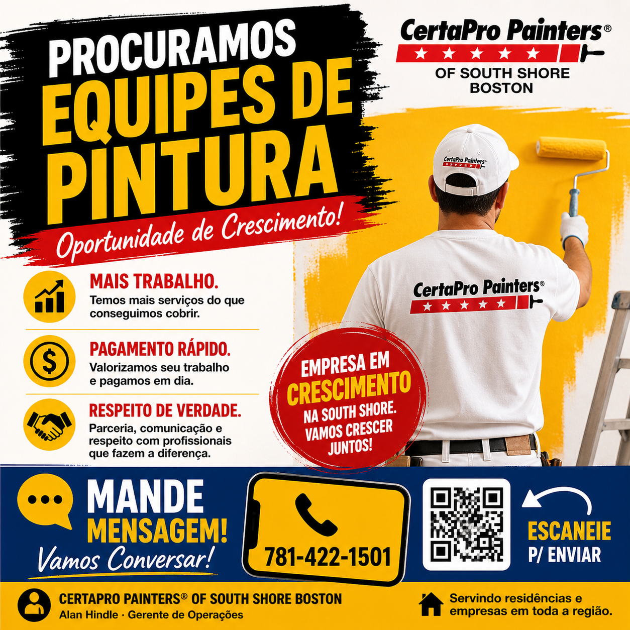 CertaPro Painters está em expansão e busca equipes de pintura para atuar na região de South Shore, em Massachusetts