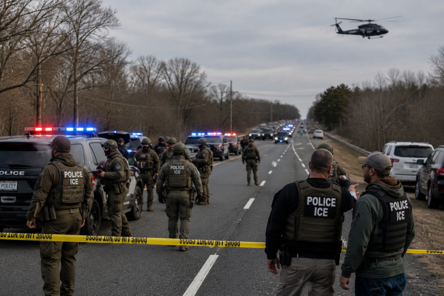 Agente do ICE é atropelado durante operação em New Jersey e suspeito segue foragido
