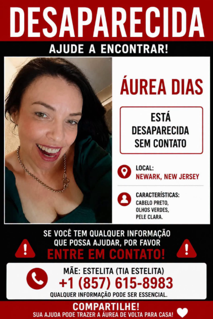 Brasileira está desaparecida em Newark (NJ) e família faz apelo por informações