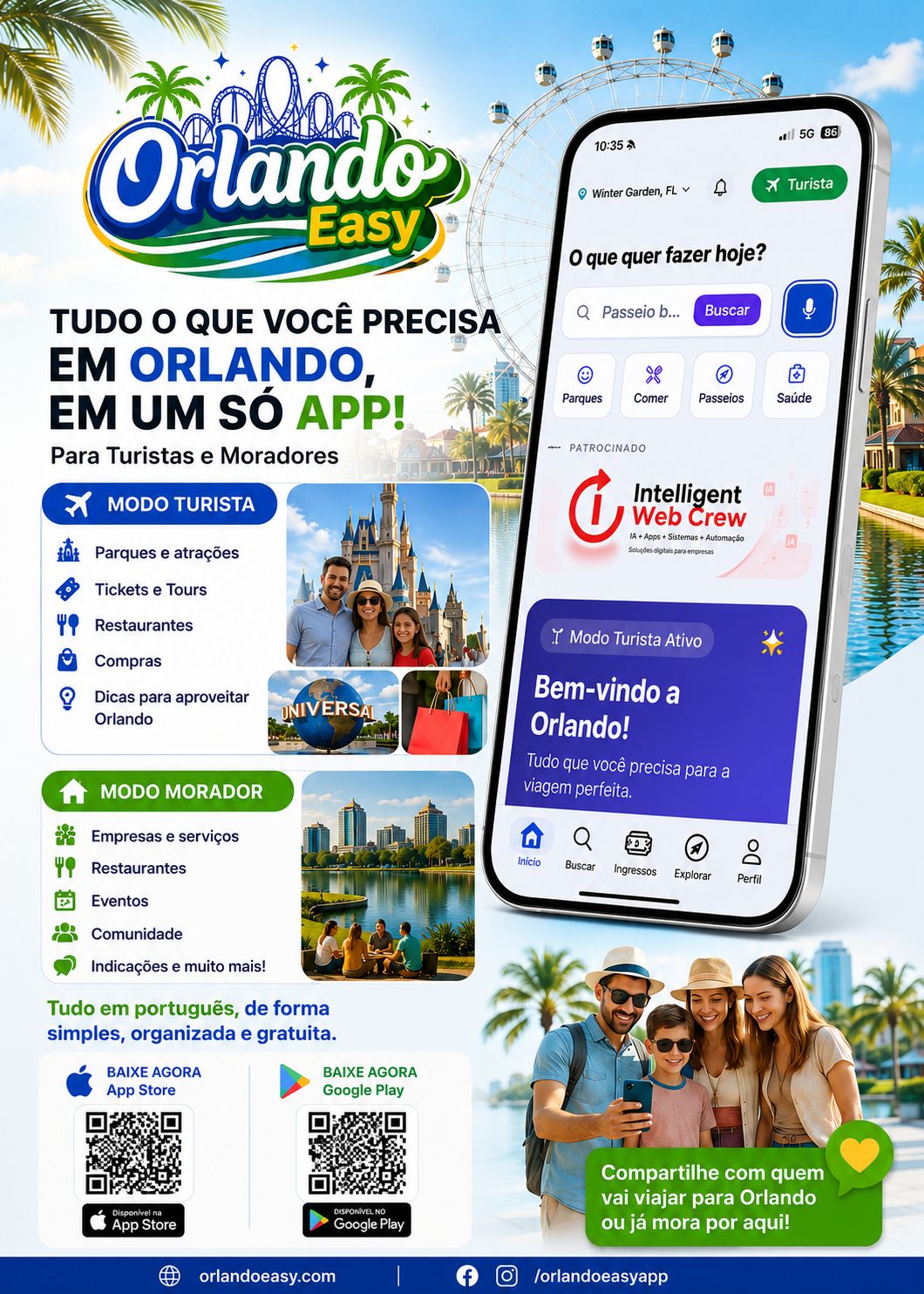Orlando Easy conquista brasileiros com aplicativo gratuito e dicas exclusivas para quem vai a Orlando