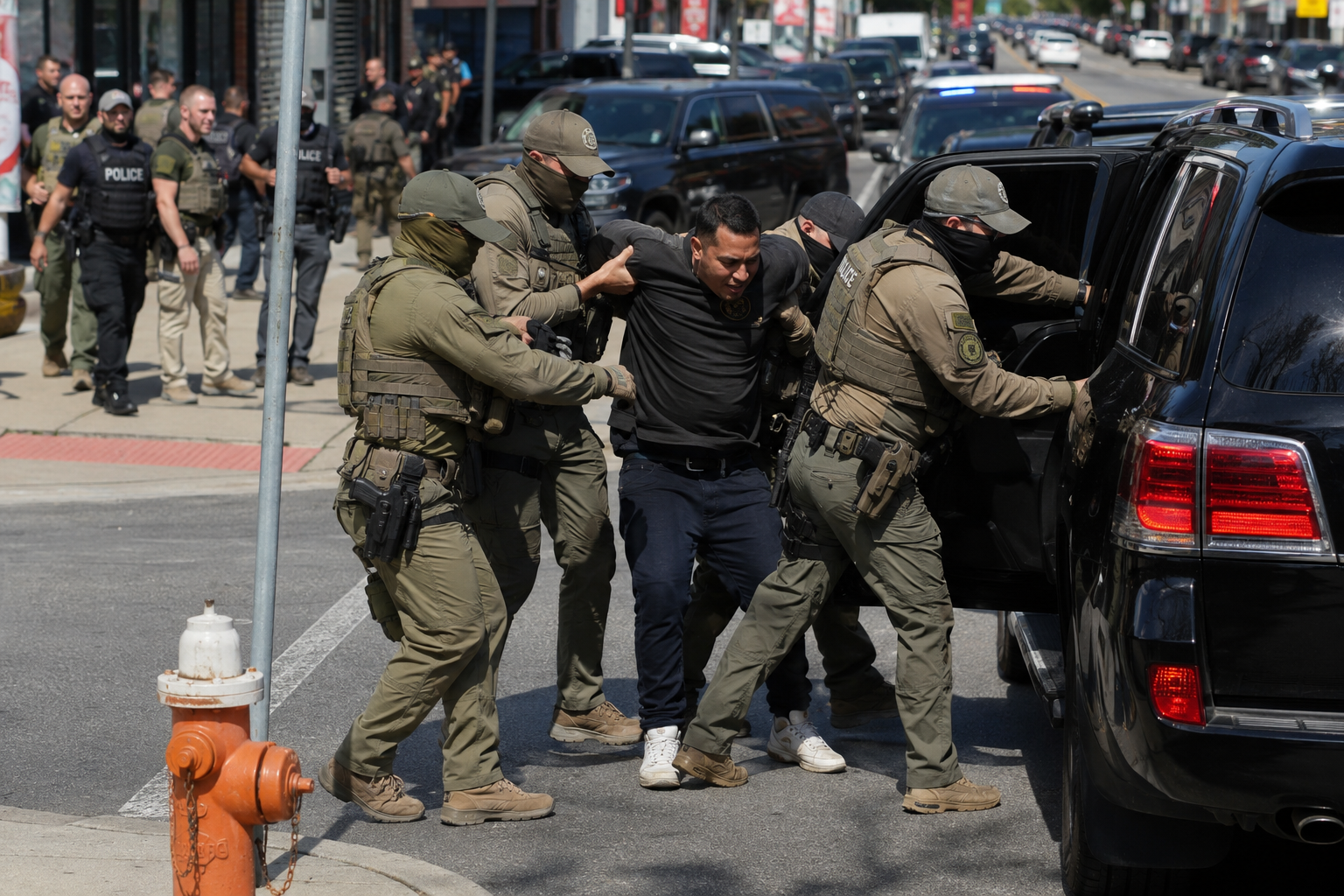 Agentes de imigração realizam operação e perseguição a pé em North Bergen (NJ)