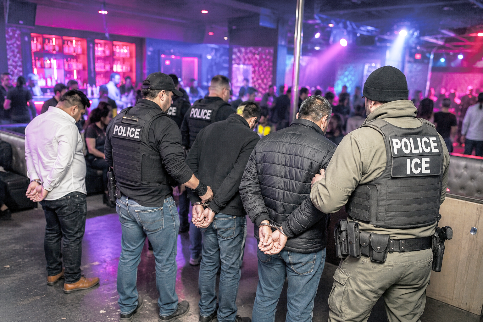 Operação do ICE termina com 21 imigrantes presos em casa noturna no Arkansas