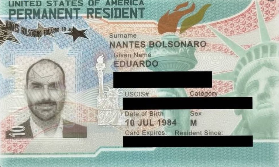 Governo dos EUA concede green card a Eduardo Bolsonaro em meio a condenação no Brasil