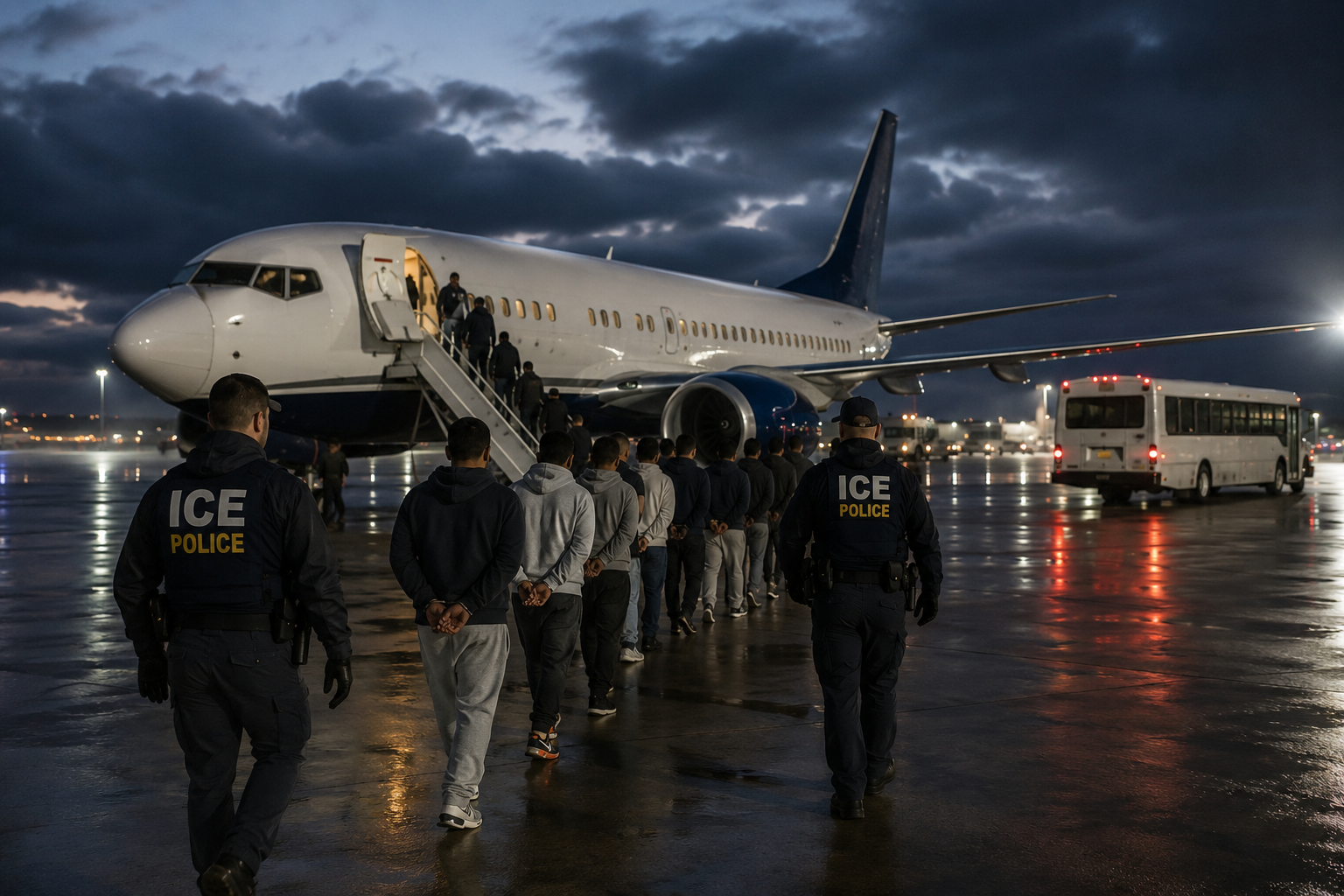 Governo Trump avalia criar estrutura própria de voos para deportações de imigrantes 24 horas por dia