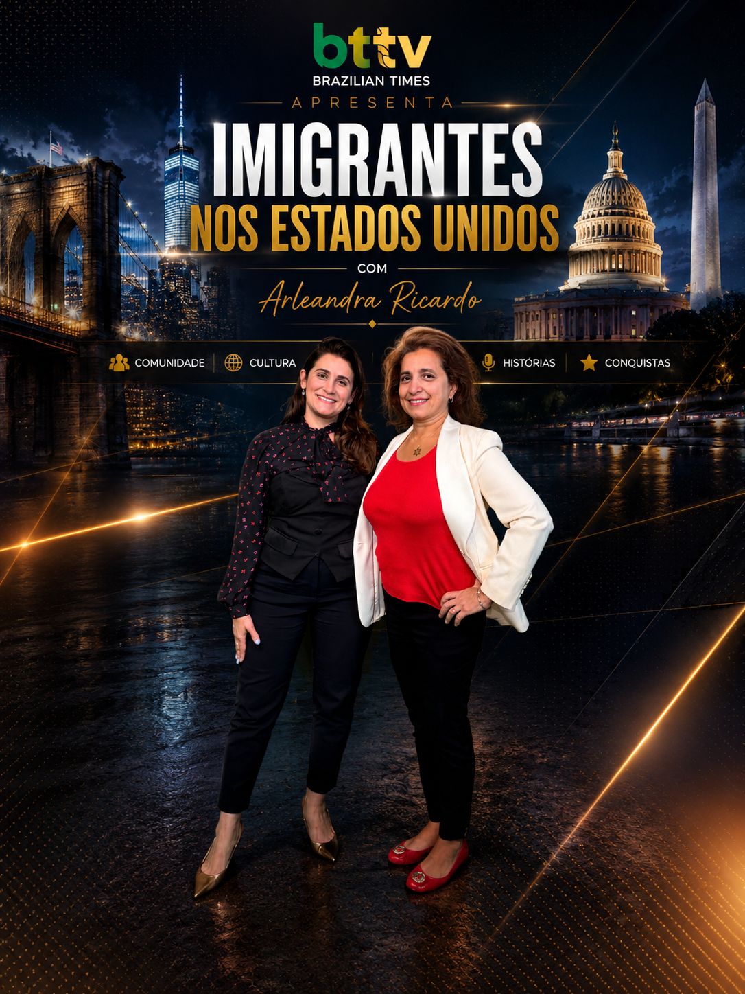 Programa “Imigrantes nos Estados Unidos” estreia neste sábado na BTTV com Shirley Nigri Farber