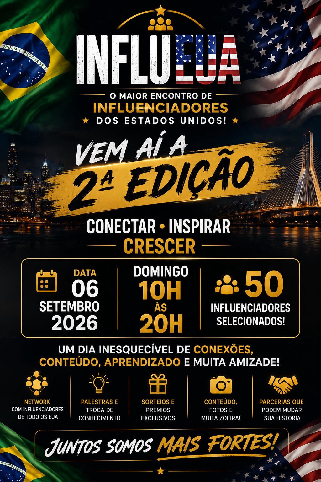 Evento vai reunir em Massachusetts influenciadores brasileiros de todo os Estados Unidos