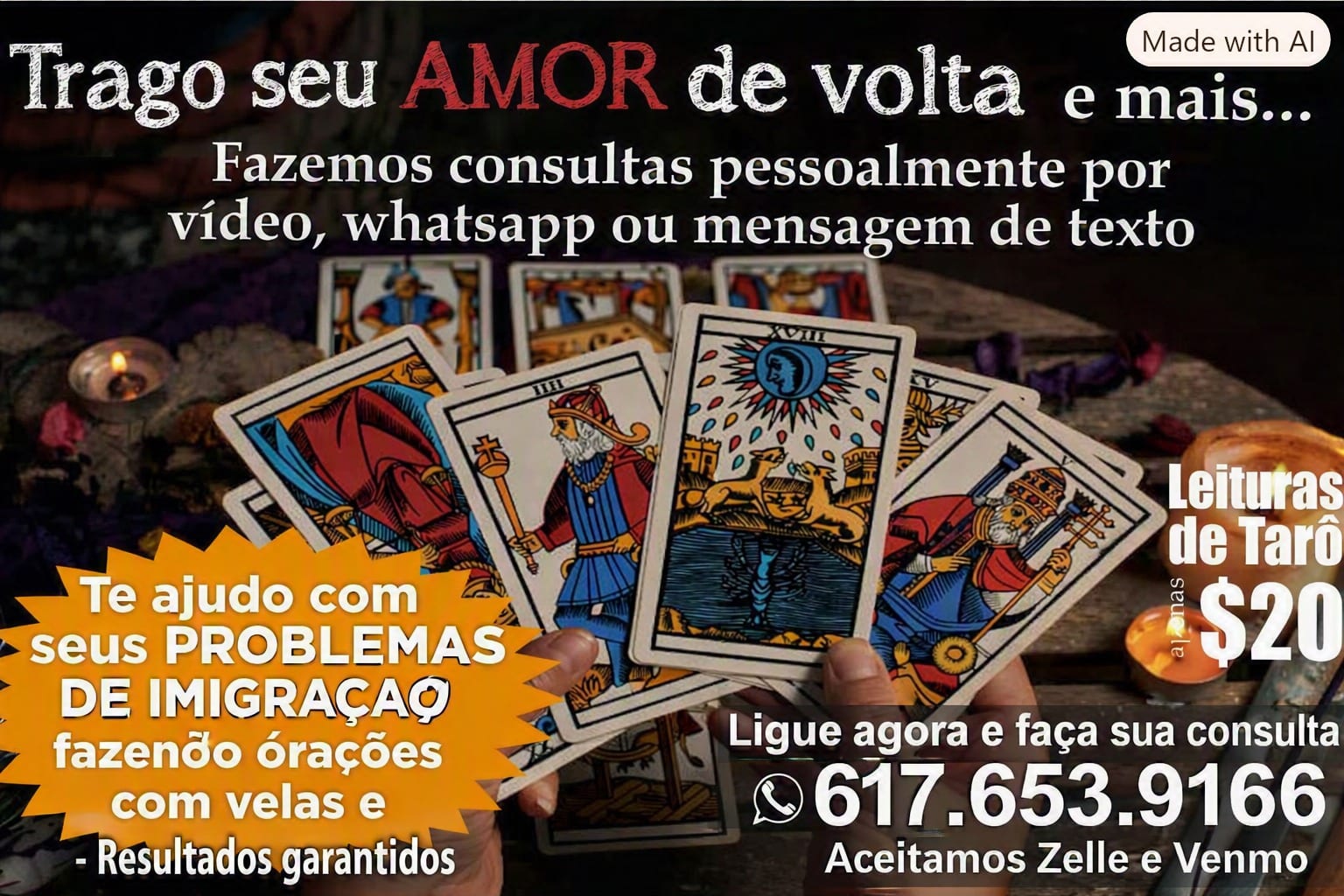 Consultas de tarô oferecem atendimento presencial e on-line a partir de US$ 20