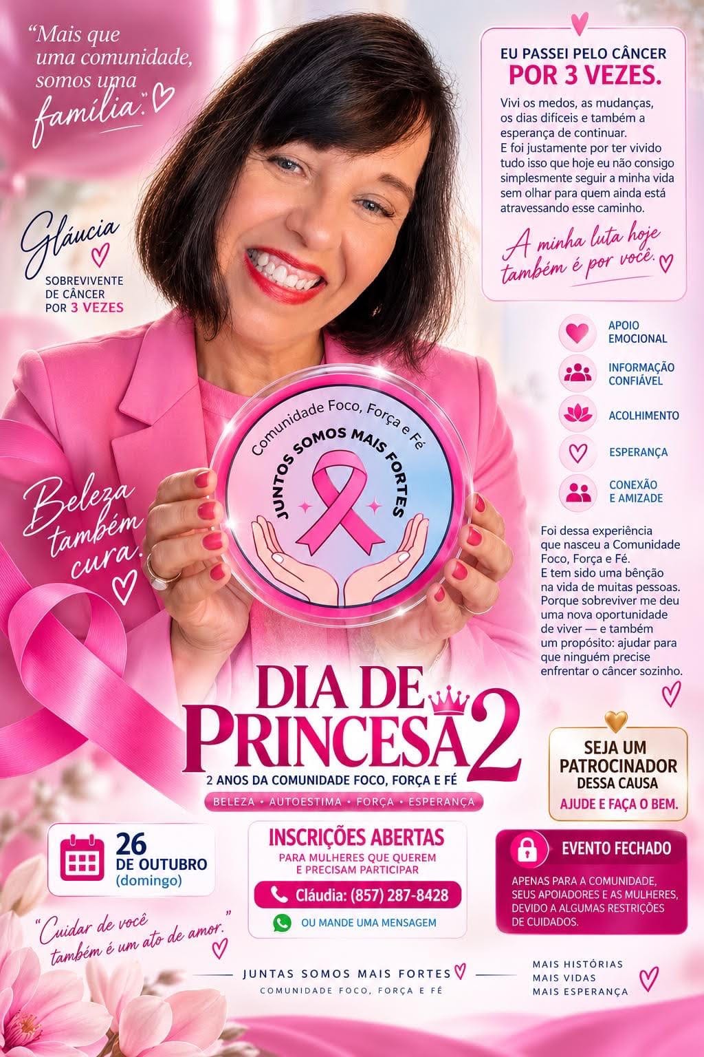 Comunidade Foco, Força e Fé celebra dois anos com o evento “Dia de Princesa 2”