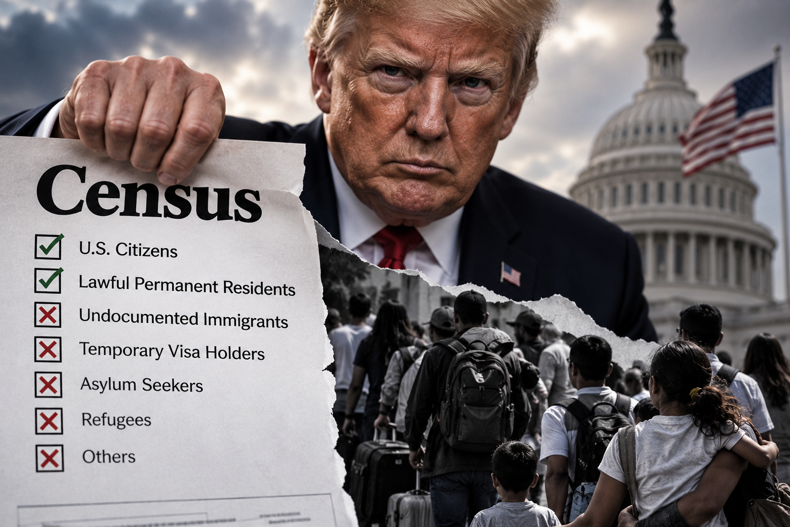 Trump propõe excluir imigrantes sem Green Card da contagem do Censo dos Estados Unidos