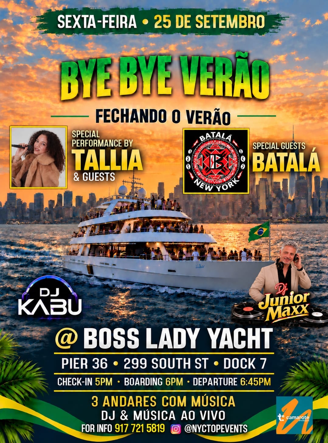“Bye Bye Verão Yacht Party” encerra a temporada de verão em grande estilo em Nova York